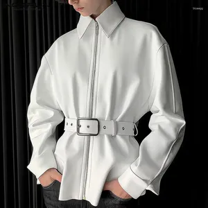 Jaquetas masculinas Incerun Tops 2024 Estilo Coreano Elegante Homens Zipper Design Casacos Casuais Vendendo Solto Sólido Manga Longa S-5XL