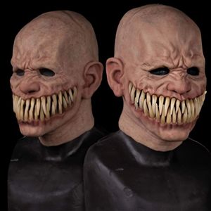 Przerażający prześladowca mężczyźni maska ​​duże zęby uśmiech twarz masy anime cosplay tusz do mascarillas Carnival Halloween Costumes Party Props288J