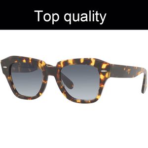 Óculos de sol luxuosos 21.86 state street, lentes de vidro para homens e mulheres, lentes de vidro com armação de acetato, óculos de sol da moda, proteção uv