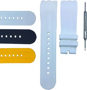 Watch Bands 24mm Rubber Band Strap Compatible With A15564G A15567G A15574G | Free Spring Bar Tool