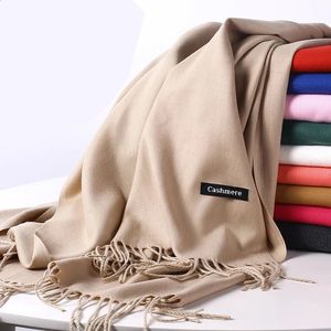 Sciarpa di cashmere calda e morbida di marca di lusso invernale per le donne Sciarpe di lana Autunno Poncho Uomo Donna Pashmina Foulard femminile Bufanda 240201