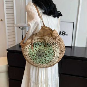 Shoulder Bags Ladies on Sale 2023Fasion Autumn Circle ig-capacity Beac Resort Style By Te Seaside ollow Out Pawork SoulderH24219