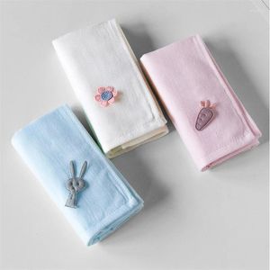 Towel 1Pc 25x50cm Cotton Cartoon Applique Soft Children Face Solid Bathroom Hanging Washcloth