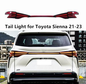 Toyota Sienna LED 회전 신호 Taillight 2021-2023 후면 달리기 브레이크 라이트 자동차 액세서리를위한 테일 램프