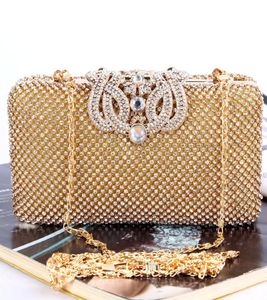 Torebki torby korona diamentów luksusowe satynowe diamenty Wysoka jakość wykonania dla nowożeńców i damskiej noszenia 1 szt.