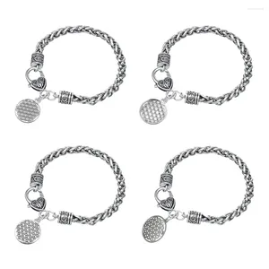 Charm Bracelets My Shape Flower Of Life Pendant For Women Men Sacred Symbol Talisman Amulet Bangle Meditation Fashion Jewelry Gift