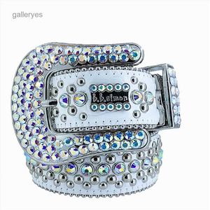 2024ベルトデザイナーbbメン用のサイモンベルトシャイニーフラワーバックルbbs citrura uomo diamond rhinestone miss of light mdym