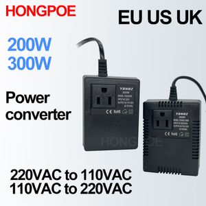 Power Transformer Voltage Regulator 220V To 110V Voltage Converter Step-Down Transformer 220 110 EU US UK Plug Invert 200W 300W