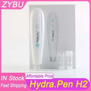 High-quality Wireless Hydra Derma Pen H2 Professional Microneedling Pen Skin Care Roller Face Meso Therapy Beauty Device With 2Pcs 0.5mm 12Pins Needle Cartridges