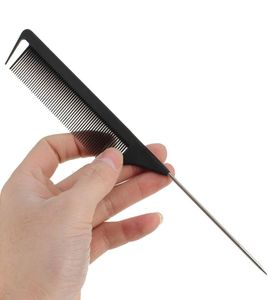 1 stücke Mode Schwarz Finetooth Kamm Metall Pin Antistatische Frisur Ratte Schwanz Kamm Haar Styling Schönheit Tools6581921