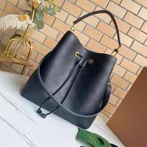 cowhide Leather neonoe bucket Drawstring Designer bag M44020 M45256 Womens mens Clutch Bags Luxury Cross Body Shoulder travel Totes 2 sizes with strap Purse hand bag
