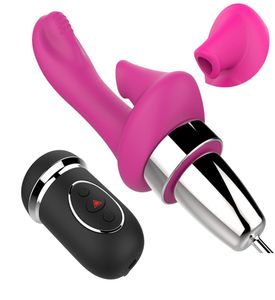 Luoge Clitoris Suck Vibratör Got Spot ve Otomatik Emme Seks Oyuncakları için 10 Titreşimli Yapay penisi ile Sucker Kedi Pompası Oral Seks1474742