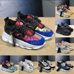 Fashion Chain Reactions Designer Scarpe casual Donna Uomo Pony Leopard Nero Bianco Oro Multi-colore Rosa Sneakers con plateau Mesh Dhgate Scarpe da ginnastica oversize 36-45