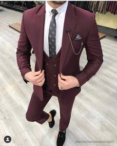 Men's Suits Blazers Latest Coat Pant Design Casual Brown Men Suit Slim Fit 3 Piece Tuxedo Prom Wedding Suits Custom Groom Blazer Terno Masculino