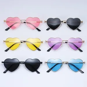 Sunglasses Lovely Metal Frame Children's Shades Polarized Sun Glasses Heart-Shaped Heart For Kids