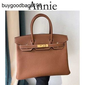 Designer Bags High Order Leather Handbag Women Tlogo Li Grain Ead Semi Manual Wax Tread Bag Mini 25 30