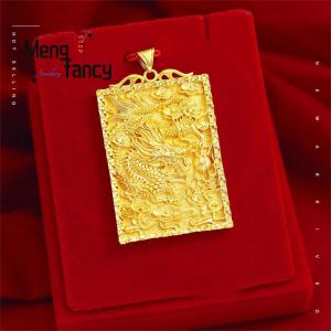 Anhänger Vietnamesische Sand Gold Guan Gong Drache Anhänger Charm Mody Luxus Männer vergoldete Halskette Schmuck Amulett Maskottchen Urlaubsgeschenk