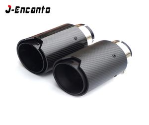 1PC Universal Racing Muffler M LOGO Carbon Fiber Exhaust tips M Performance Exhaust Pipe For e90 inlet 60mm/63mm5756729