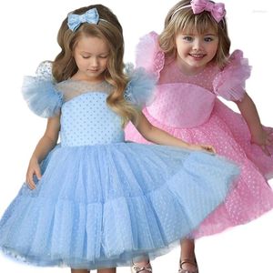 Mädchen Kleider Sommer Müde Tüll Kleid Für Hochzeiten Blau Kinder Prinzessin Erstkommunion Kleider Rosa Party Festzug 3-14 Jahre Mädchen