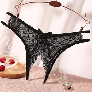 Calcinha feminina sexy crotchless renda calcinha aberta virilha estiramento sem costura cuecas cuecas malha respirável feminino