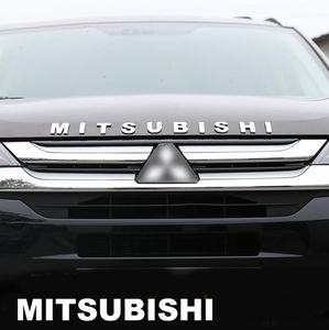 Mitsubishi Outlander Chrome Car 3D Letters Hood Emblem Logo Badge Car Stickersスタイリングカーアクセサリー