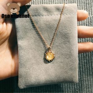 Pendants TSXL021 High Quality Original Cute Spanish Bear Gemstone Pendant Necklace Fit Jewelry Women Jewelry Sterling Silver Necklace