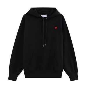 Mens Hoodie Sweatshirts Classic Red Love broderad hooded tröja för män och kvinnor hoodie 380g