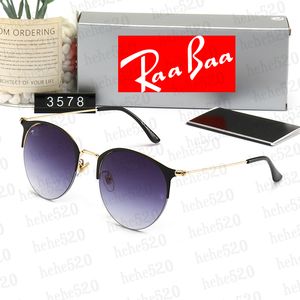 NY RAY 3578 Solglasögon Designer RB Ladies Fashion Round Solglasögon Metal Frame Men's Solglasögon