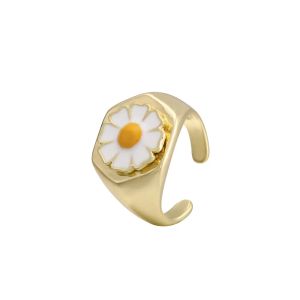 حلقات 2023 مجموعة الصيف 925 خاتم إصبع الزهرة للنساء خاتم الفضة اللون الفاخرة الفاخرة الزركونيا المجوهرات هدية