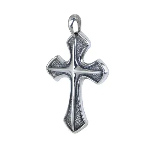 Wisiorki S925 Sterling Silver Retro Rzeźbiony 3D Cross Cross For Man Woman Thai Pure Silver Christ Jesus Cross Cross Biżuteria