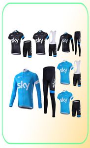 Sky Black Blue Long Short Sleeve Riding Suit Men039S Summer Cycling Mountain Bike Jacket Long Shorts6780367