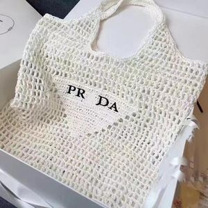 23ss Designer Beach bag luxury tote crochet classic shopping handbags women palin with letters handbag Large Capacity ladies sacE