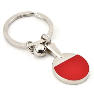 Keychains 10Pcs Sport Ping-Pong Table Tennis Ball Badminton Bowling Keychain Key Chain Keyring Ring Souvenir Gift