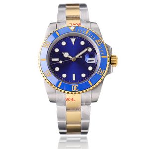 Mens Designer Watch Luxus Högkvalitativa automatiska klockor Mens 40mm keramiska ring Sapphire 2813 Rörelse Dial Rotatable Watch rostfritt stål Bandrörelser Klockor