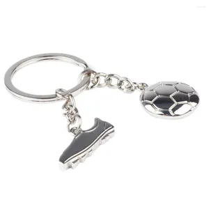 Keychains Football Soccer Shoes Metal för bilväska Bag Buckle Pendant Keyrings Key Chains Women Men