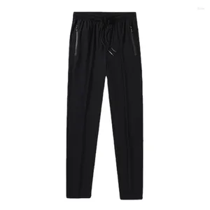 Pantaloni da uomo 2024 Uomo Primavera Seta del ghiaccio Allentato Gamba dritta Sottile Uomo d'affari Abbigliamento casual Abbigliamento uomo Taglie forti 8XL