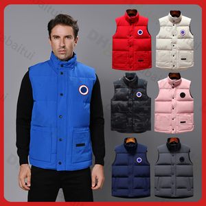 Men's vest designer jacket gilet luxury down woman vest feather filled material coat graphite gray black white blue pop couple coat Red Label size s m l xl xxl