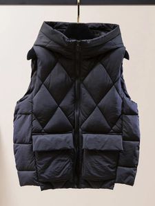 Kamizelki damskie 2024 Krótka kamizelka zimowa solidna koreańska bez rękawów gruba kurtka bawełniana bawełniana wyściełana kres