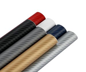 30cmx127cm 3D Karbon Fiber Vinil Araç Sarısı Sac Roll Film Araba Çıkartmaları ve Çıkartmaları Motosiklet Araba Stil Aksesuarları Otomobil 5592383