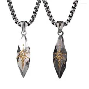 Cadeias de moda desejando jóias de colar de pingente de pedra de pedra