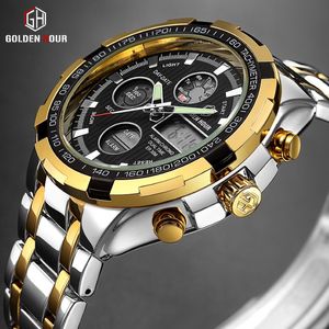 Reloj Hombre Goldenhour Top Luxury Brand Men Watch Digital Sport Mens Watches Military Man Wrist Watch Relogio Masculino276V