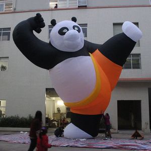 Großhandelsriese 8mH (26ft) mit Gebläse im Freien aufblasbarer Kung-Fu-Panda-Ballon-Cartoon für Werbung