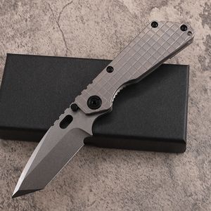 Oferta specjalna High End St Sng Składanie noża D2 Stone Wash Tanto Point Blade CNC TC4 TITANIUM STOP -STRONNY BALL BALL BALL CALKING EDC KIESZONE NARVE