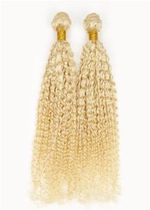 Irina 2 pz Brasiliano Peruviano Malese Indiano remy tessuto vergine jerry curl Funmi Capelli crespi capelli brasiliani ricci 613 onda profonda cu7774278