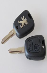 High quality plastic car remote key shell case for peugeot 206 2 buttons remote key blank cover62564718041450