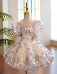 2020 милые платья для девочек-цветочниц с круглым вырезом и кружевной аппликацией из бисера 3D пышные платья для девочек-цветочниц с открытой спиной и бантом с рюшами многоярусная юбка на день рождения 7100981