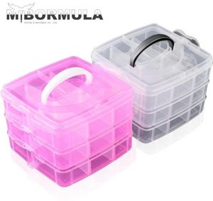 EcoFriendly Makeup Nail Art Empty Storage Box Three Removable Grid Rhinestone Jewelry Accessories Organizer Container Case3419395