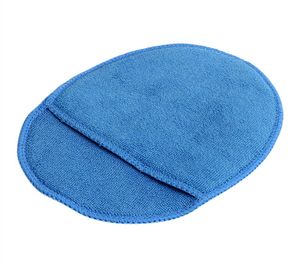 Esponja de lavagem de vidro, espuma para limpeza doméstica de carro, almofada de polimento de microfibra macia com bolso, cuidados com a pintura, esponja de cera de carro azul 5029497