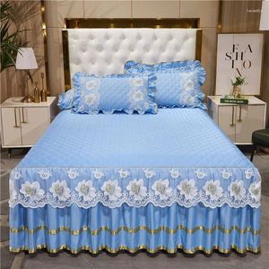 Bed Skirt European Style Cotton Lace Anti Slip Ximengsi Cover Single Piece Thickened Mattress Three Set