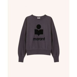Isabelle Marant Women Designer mit Kapuze -Sweatshirt -Buchstaben Farbe Blocking Vintage Druck Baumwolle Freizeit Rundhals Hals Hoodie 913